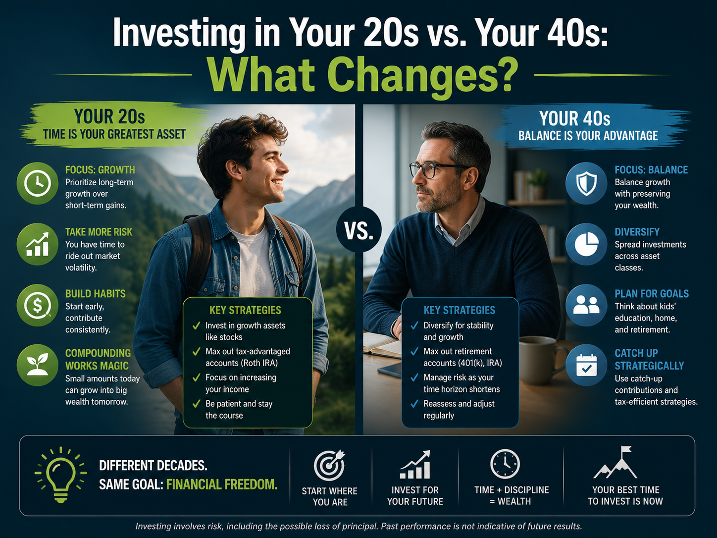 Investing in Your 20s vs. Your 40s: What Changes?