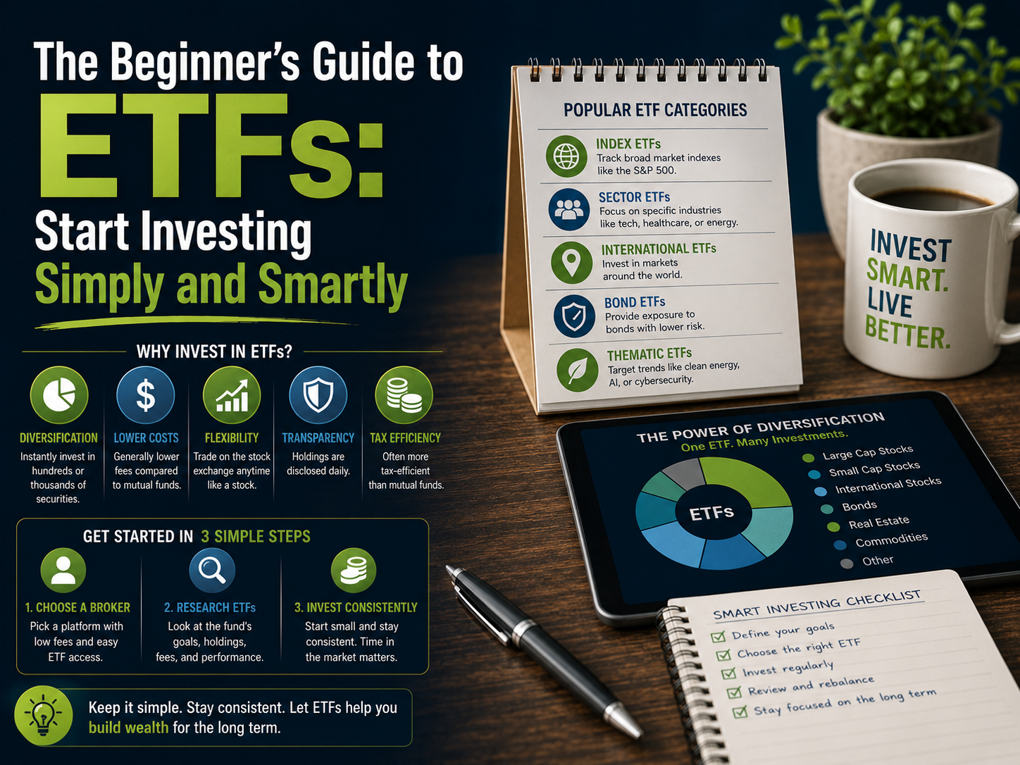 The Beginner’s Guide to ETFs: Start Investing Simply and Smartly